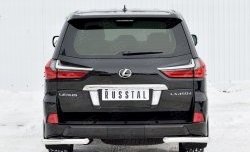 13 999 р. Защита заднего бампера (Ø63 мм уголки, нержавейка) Russtal  Lexus LX450d  J200 (2015-2022) 2-ой рестайлинг  с доставкой в г. Тамбов. Увеличить фотографию 1