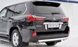 14 999 р. Защита заднего бампера (Ø76 мм, нержавейка, NOT F-SPORT/HERITAGE) Russtal Lexus LX450d J200 2-ой рестайлинг (2015-2022)  с доставкой в г. Тамбов. Увеличить фотографию 4