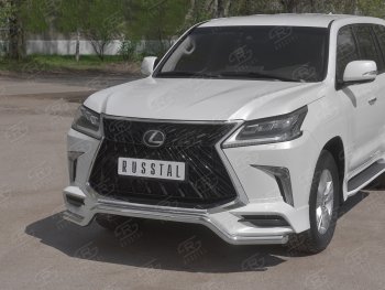 17 999 р. Защита переднего бампера (TRD Superior, волна, Ø 63 мм, нержавейка) Lexus LX450d J200 2-ой рестайлинг (2015-2022)  с доставкой в г. Тамбов. Увеличить фотографию 2