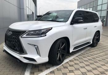 45 999 р. Юбка переднего бампера HEMMES Lexus LX570 J200 2-ой рестайлинг (2015-2022) (Неокрашенная)  с доставкой в г. Тамбов. Увеличить фотографию 3