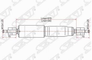 2 399 р. Амортизатор передний SAT (LH=RH)  Lexus LX470  J100 (1998-2002), Toyota Land Cruiser  J105 (1998-2007)  с доставкой в г. Тамбов. Увеличить фотографию 1