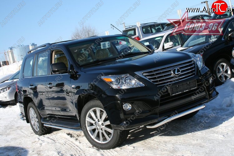 14 309 р. Защита переднего бампера Sport Package Souz-96 (d60) Lexus LX570 J200 дорестайлинг (2007-2012)  с доставкой в г. Тамбов