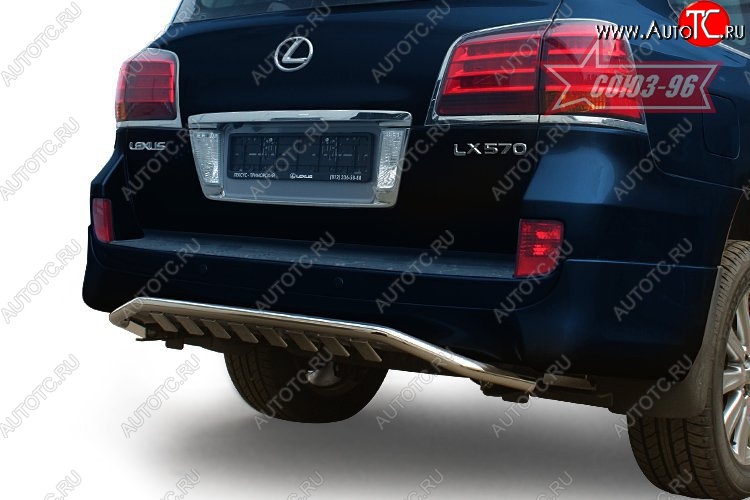 29 609 р. Защита заднего бампера Souz-96 (d60) Lexus LX570 J200 дорестайлинг (2007-2012)  с доставкой в г. Тамбов