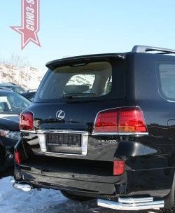 Защита заднего бампера из двойных боковых уголков Sport Souz-96 (d76|42) Lexus LX570 J200 дорестайлинг (2007-2012)