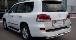 18 449 р. Защита заднего бампера (Ø76 и 42 мм, нержавейка) SLITKOFF  Lexus LX570  J200 (2007-2012) дорестайлинг  с доставкой в г. Тамбов. Увеличить фотографию 4