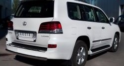 14 999 р. Защита заднего бампера (Ø75х42 мм, нержавейка) Russtal Lexus LX570 J200 дорестайлинг (2007-2012)  с доставкой в г. Тамбов. Увеличить фотографию 3