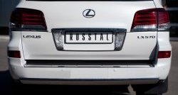 14 999 р. Защита заднего бампера (Ø75х42 мм, нержавейка) Russtal Lexus LX570 J200 дорестайлинг (2007-2012)  с доставкой в г. Тамбов. Увеличить фотографию 4