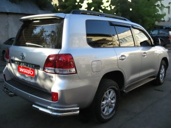 10 999 р. Защита заднего бампера WINBO (уголки, Ø76 и 38 мм, нержавейка) Toyota Land Cruiser 200 дорестайлинг (2007-2012)  с доставкой в г. Тамбов. Увеличить фотографию 5