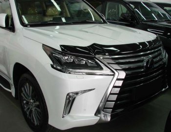 2 699 р. Дефлектор капота SIM  Lexus LX570  J200 (2015-2022) 2-ой рестайлинг  с доставкой в г. Тамбов. Увеличить фотографию 1