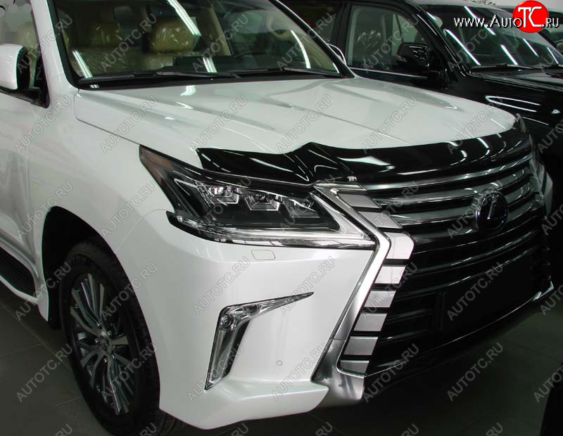 2 699 р. Дефлектор капота SIM Lexus LX570 J200 2-ой рестайлинг (2015-2022)  с доставкой в г. Тамбов