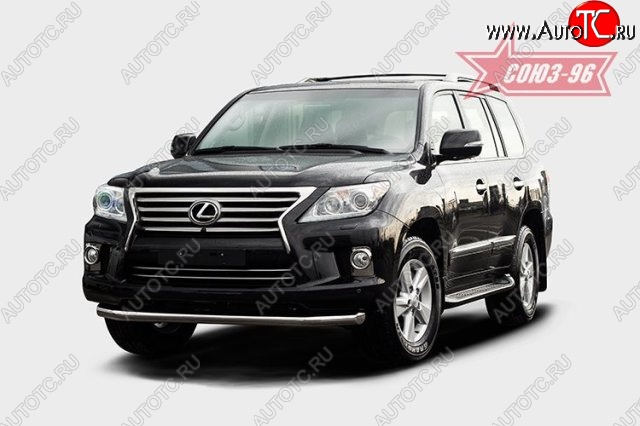 1 043 р. Защита переднего бампера труба d76 SOUZ_96 Lexus LX570 J200 1-ый рестайлинг (2012-2015)  с доставкой в г. Тамбов