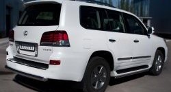 14 749 р. Одинарная защита заднего бампера из трубы диаметром 76 мм SLITKOFF  Lexus LX570  J200 (2012-2015) 1-ый рестайлинг  с доставкой в г. Тамбов. Увеличить фотографию 4