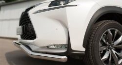 16 999 р. Защита переднего бампера (Ø63 мм волна, нержавейка, F-SPORT) Russtal Lexus NX200T Z10 (2014-2017)  с доставкой в г. Тамбов. Увеличить фотографию 3