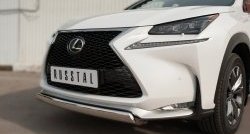 17 299 р. Защита переднего бампера (Ø75х42 мм, нержавейка, F-SPORT) Russtal Lexus NX200T Z10 (2014-2017)  с доставкой в г. Тамбов. Увеличить фотографию 2