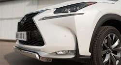 17 299 р. Защита переднего бампера (Ø75х42 мм, нержавейка, F-SPORT) Russtal Lexus NX200T Z10 (2014-2017)  с доставкой в г. Тамбов. Увеличить фотографию 3