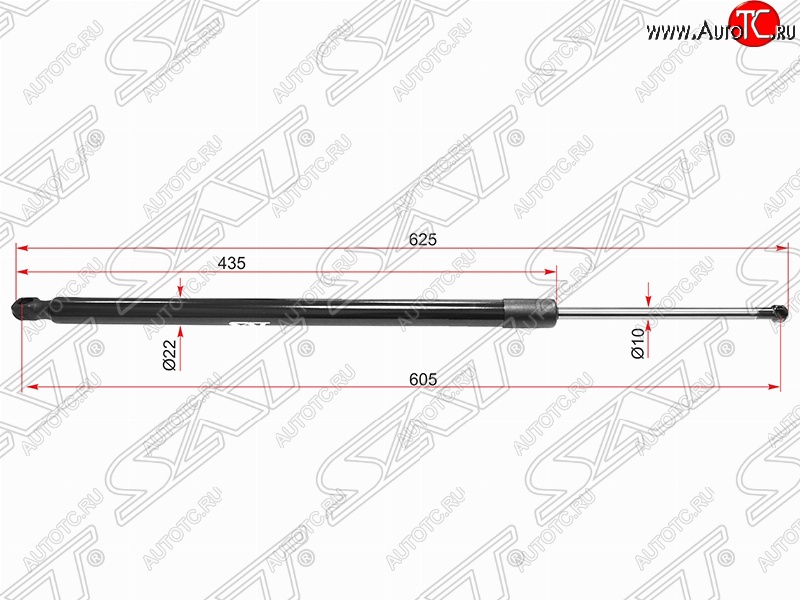 1 019 р. Упор крышки багажника SAT (газовый)  Lexus NX200T  Z10 - NX300h  Z10  с доставкой в г. Тамбов