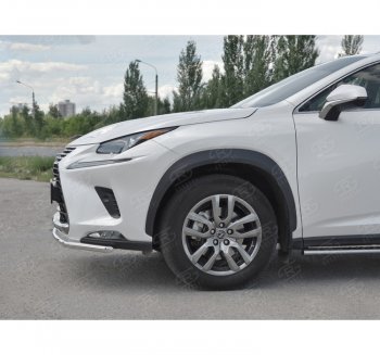 13 799 р. Защита переднего бампера (Ø42 мм, нержавейка) SLITKOFF  Lexus NX300h  Z10 (2014-2017) дорестайлинг  с доставкой в г. Тамбов. Увеличить фотографию 2