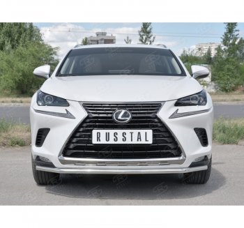 13 799 р. Защита переднего бампера (Ø42 мм, нержавейка) SLITKOFF  Lexus NX300h  Z10 (2014-2017) дорестайлинг  с доставкой в г. Тамбов. Увеличить фотографию 4