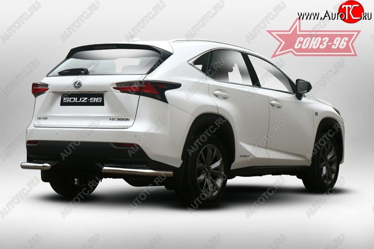 11 519 р. Защита заднего бампера из двух боковых уголков (d60) Souz-96 Lexus NX300h Z10 дорестайлинг (2014-2017)  с доставкой в г. Тамбов