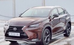 13 299 р. Защита переднего бампера (Ø42 мм, волна, нержавейка) SLITKOFF  Lexus NX200  Z10 (2014-2017) дорестайлинг  с доставкой в г. Тамбов. Увеличить фотографию 2