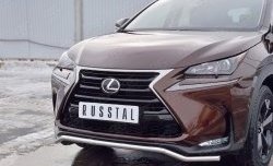 13 299 р. Защита переднего бампера (Ø42 мм, волна, нержавейка) SLITKOFF  Lexus NX200  Z10 (2014-2017) дорестайлинг  с доставкой в г. Тамбов. Увеличить фотографию 4