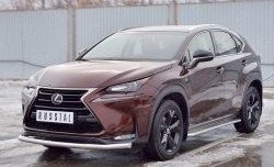 20 749 р. Защита переднего бампера (Ø63 мм, нержавейка) SLITKOFF  Lexus NX200  Z10 (2014-2017) дорестайлинг  с доставкой в г. Тамбов. Увеличить фотографию 2