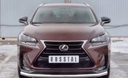 Защита переднего бампера (Ø63 мм, нержавейка) Russtal Lexus NX200 Z10 дорестайлинг (2014-2017)