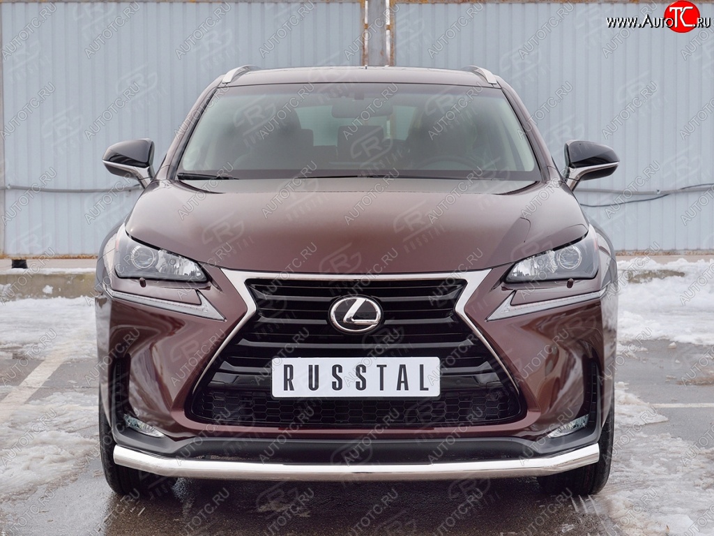 20 749 р. Защита переднего бампера (Ø63 мм, нержавейка) SLITKOFF  Lexus NX200  Z10 (2014-2017) дорестайлинг  с доставкой в г. Тамбов