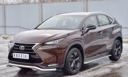 17 899 р. Защита переднего бампера (Ø63 мм волна, нержавейка) Russtal Lexus NX200 Z10 дорестайлинг (2014-2017)  с доставкой в г. Тамбов. Увеличить фотографию 2