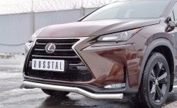 17 899 р. Защита переднего бампера (Ø63 мм волна, нержавейка) Russtal Lexus NX200 Z10 дорестайлинг (2014-2017)  с доставкой в г. Тамбов. Увеличить фотографию 4