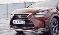 11 249 р. Защита переднего бампера (Ø75х42 мм, нержавейка) Russtal Lexus NX200 Z10 дорестайлинг (2014-2017)  с доставкой в г. Тамбов. Увеличить фотографию 4