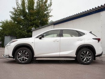 30 999 р. Широкая защита порогов с трубой диаметром 42 мм SLITKOFF v3  Lexus NX200  Z10 (2014-2017) дорестайлинг  с доставкой в г. Тамбов. Увеличить фотографию 4