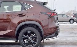 9 799 р. Защита заднего бампера (Ø42 мм уголки, нержавейка) Russtal Lexus NX200 Z10 дорестайлинг (2014-2017)  с доставкой в г. Тамбов. Увеличить фотографию 4