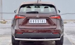 16 999 р. Защита заднего бампера (Ø63 мм, нержавейка) Russtal  Lexus NX200  Z10 (2014-2017) дорестайлинг  с доставкой в г. Тамбов. Увеличить фотографию 1