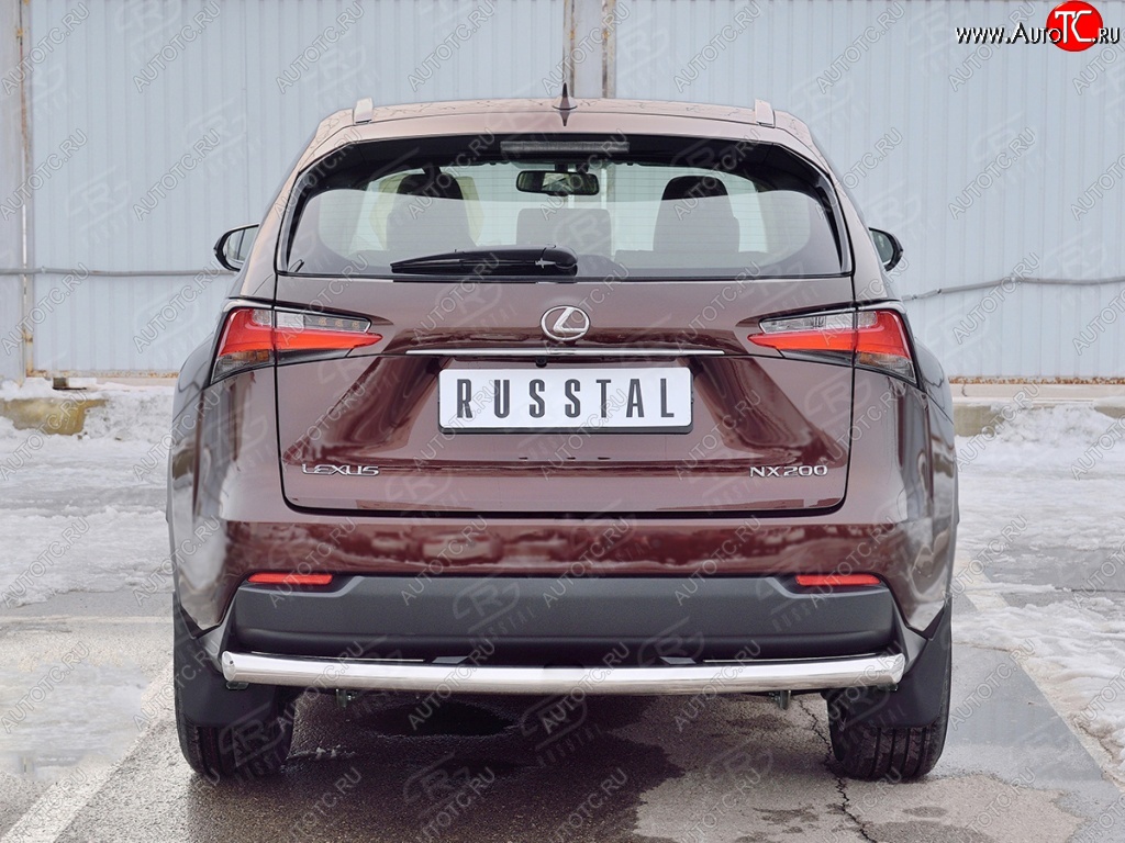 16 999 р. Защита заднего бампера (Ø63 мм, нержавейка) Russtal Lexus NX200 Z10 дорестайлинг (2014-2017)  с доставкой в г. Тамбов