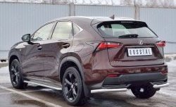 17 799 р. Защита заднего бампера (Ø63 мм уголки, нержавейка) Russtal Lexus NX200 Z10 дорестайлинг (2014-2017)  с доставкой в г. Тамбов. Увеличить фотографию 2