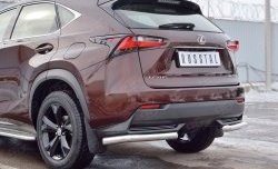 17 799 р. Защита заднего бампера (Ø63 мм уголки, нержавейка) Russtal Lexus NX200 Z10 дорестайлинг (2014-2017)  с доставкой в г. Тамбов. Увеличить фотографию 4