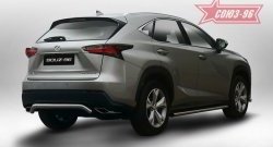 13 679 р. Защита заднего бампера (F-Sport) Souz-96 (d60)  Lexus NX200  Z10 - NX200T  Z10  с доставкой в г. Тамбов. Увеличить фотографию 1