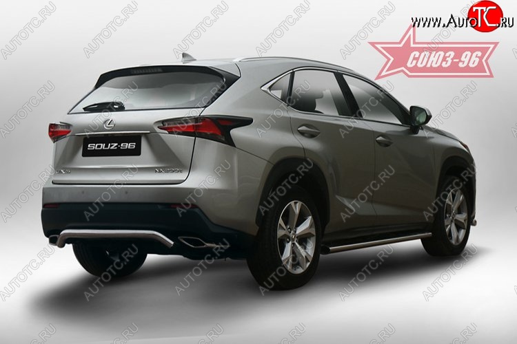 13 679 р. Защита заднего бампера (F-Sport) Souz-96 (d60) Lexus NX200 Z10 дорестайлинг (2014-2017)  с доставкой в г. Тамбов