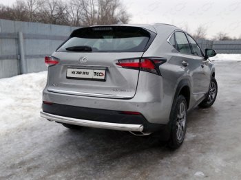 22 799 р. Защита заднего бампера (овальная) ТСС (нержавейка d75х42 мм)  Lexus NX200  Z10 (2014-2017) дорестайлинг  с доставкой в г. Тамбов. Увеличить фотографию 1