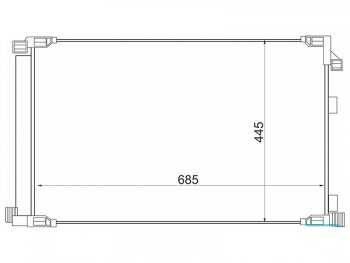 Радиатор кондиционера SAT Lexus NX200 Z10 дорестайлинг (2014-2017)