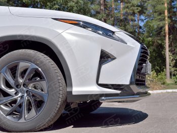 15 999 р. Защита переднего бампера (Ø42 мм, нержавейка, кроме F-Sport) SLITKOFF Lexus RX350L AL20 рестайлинг (2019-2022)  с доставкой в г. Тамбов. Увеличить фотографию 3