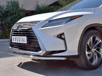 15 999 р. Защита переднего бампера (Ø42 мм, нержавейка, кроме F-Sport) SLITKOFF Lexus RX350L AL20 рестайлинг (2019-2022)  с доставкой в г. Тамбов. Увеличить фотографию 4