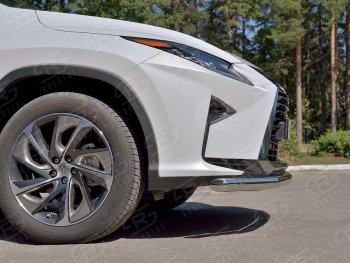 16 999 р. Защита переднего бампера (Ø63 мм, нержавейка, кроме F-Sport) SLITKOFF  Lexus RX350L  AL20 (2017-2022) дорестайлинг, рестайлинг  с доставкой в г. Тамбов. Увеличить фотографию 3