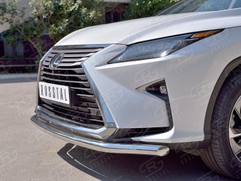 16 999 р. Защита переднего бампера (Ø63 мм, нержавейка, кроме F-Sport) SLITKOFF  Lexus RX350L  AL20 (2017-2022) дорестайлинг, рестайлинг  с доставкой в г. Тамбов. Увеличить фотографию 4