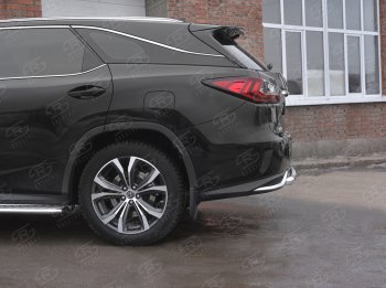 15 999 р. Защита заднего бампера (Ø63 мм, нержавейка, NOT F-SPORT) SLITKOFF  Lexus RX350L  AL20 (2017-2022) дорестайлинг, рестайлинг  с доставкой в г. Тамбов. Увеличить фотографию 3