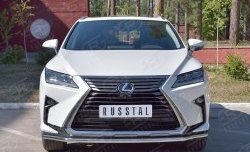 Защита переднего бампера (Ø42 мм, нержавейка) Russtal Lexus RX 200T AL20 дорестайлинг (2015-2017)