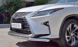 19 799 р. Защита переднего бампера (2 трубыØ63 и 42 мм, нержавейка) Russtal Lexus RX 200T AL20 дорестайлинг (2015-2017)  с доставкой в г. Тамбов. Увеличить фотографию 4