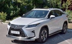 15 649 р. Защита переднего бампера (Ø63 мм, нержавейка) Russtal Lexus RX 200T AL20 дорестайлинг (2015-2017)  с доставкой в г. Тамбов. Увеличить фотографию 2