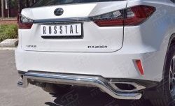 15 649 р. Защита заднего бампера диаметром 63 мм с изгибом Russtal Lexus RX 200T AL20 дорестайлинг (2015-2017)  с доставкой в г. Тамбов. Увеличить фотографию 3